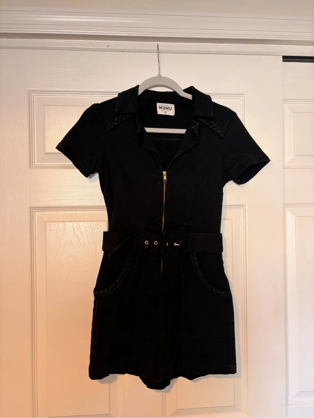 Show Me Your Mumu Outlaw Denim Belted Romper - Picture 3 of 11